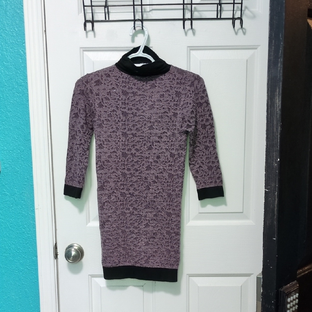 Arden B Purple Lace Print Top